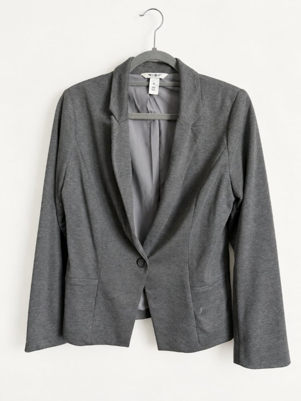 White House Black Market Heather Gray Tailored Blazer 10